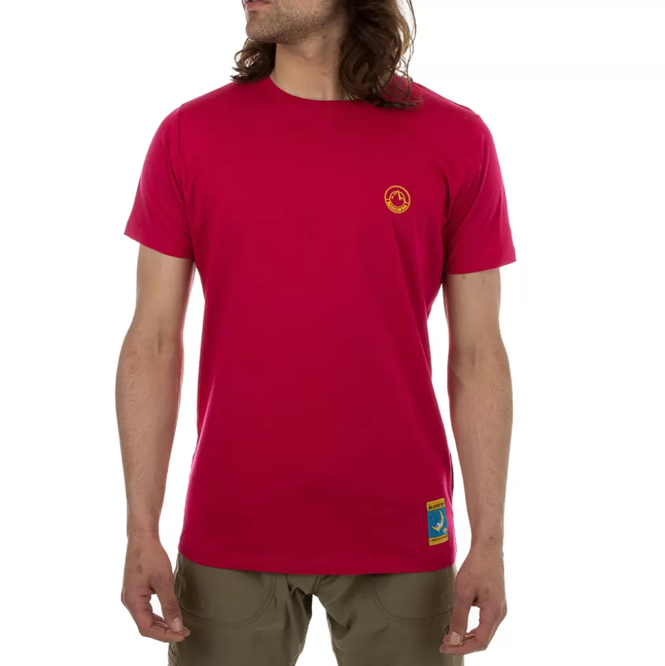 Shirts^La Sportiva CLIMBING ON THE MOON T-SHIRT M Carbon/Giallo