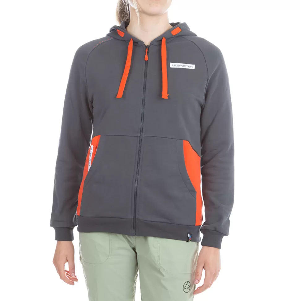 Sale | Sweatshirts & Fleece^La Sportiva KAOS HOODY W Carbon/Cherry Tomato